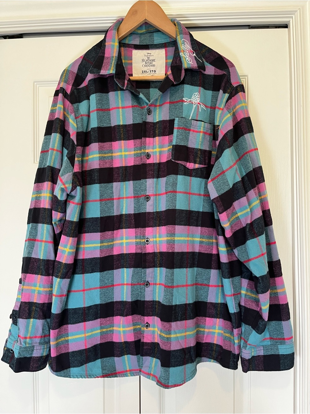 Disney Nightmare Before Christmas X Cakeworthy Collab Plaid Button Down 2XL